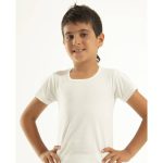 زیرپوش نیم آستین یقه گرد پسرانه نخی سفید oztas    ( اوزتاش اورجینال ) کد 3002