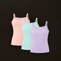 Pastel Kids’ Camisoles on Dark Canvas