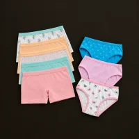 Pastel Underwear Flat Lay on Charcoal